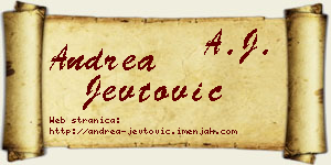 Andrea Jevtović vizit kartica